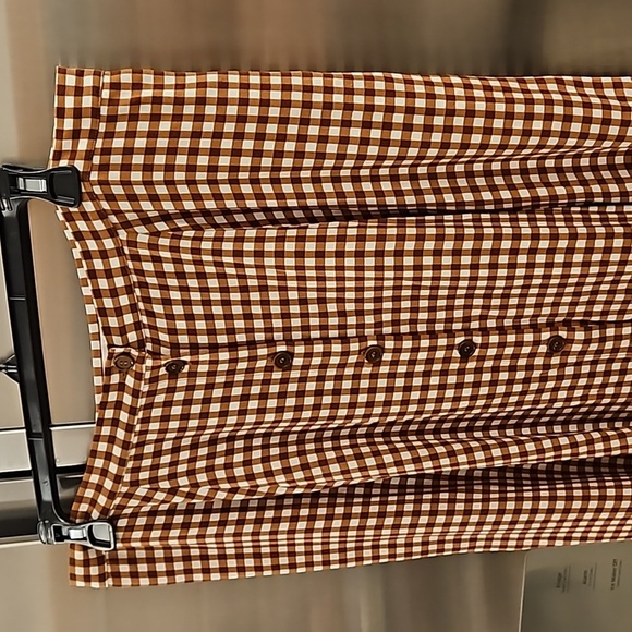💕REFORMATION💕 Hermosa Skirt ~ Chestnut Check 12 NWOT - Picture 9 of 13